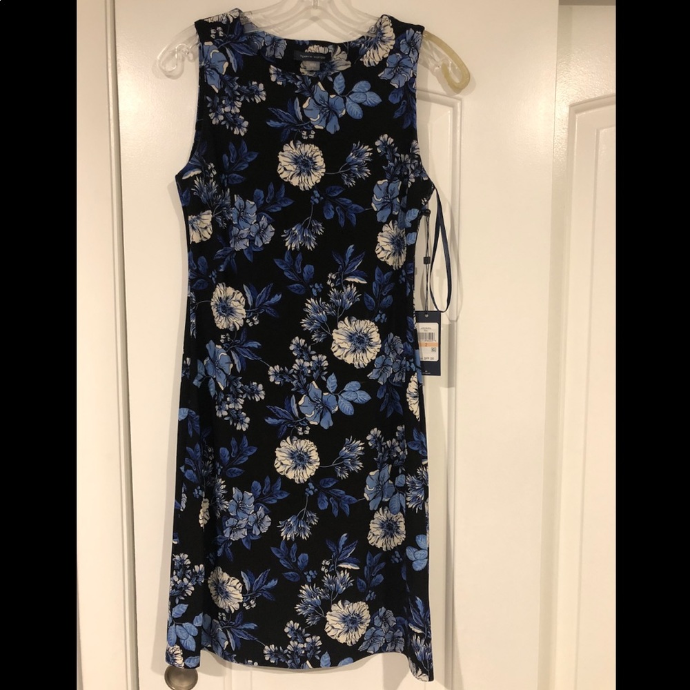 Tommy Hilfiger Black and Blue Floral Shift Dress